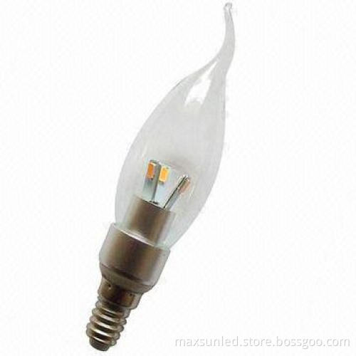 LED Candle Lights, E12/E14/E17/B15, 3W, Samsung 5630, >80Ra, 2-year Warranty
